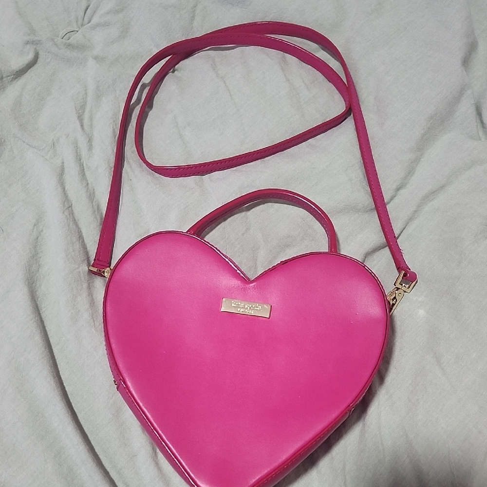 Pink Heart-Shaped Women's Bag